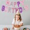 Purple & Pink Mylar Foil Birthday Banner – 16-Inch Happy Birthday Letter Balloons for Party Decorations (Purple and Pink) 2 x 0.5 x 4 inches